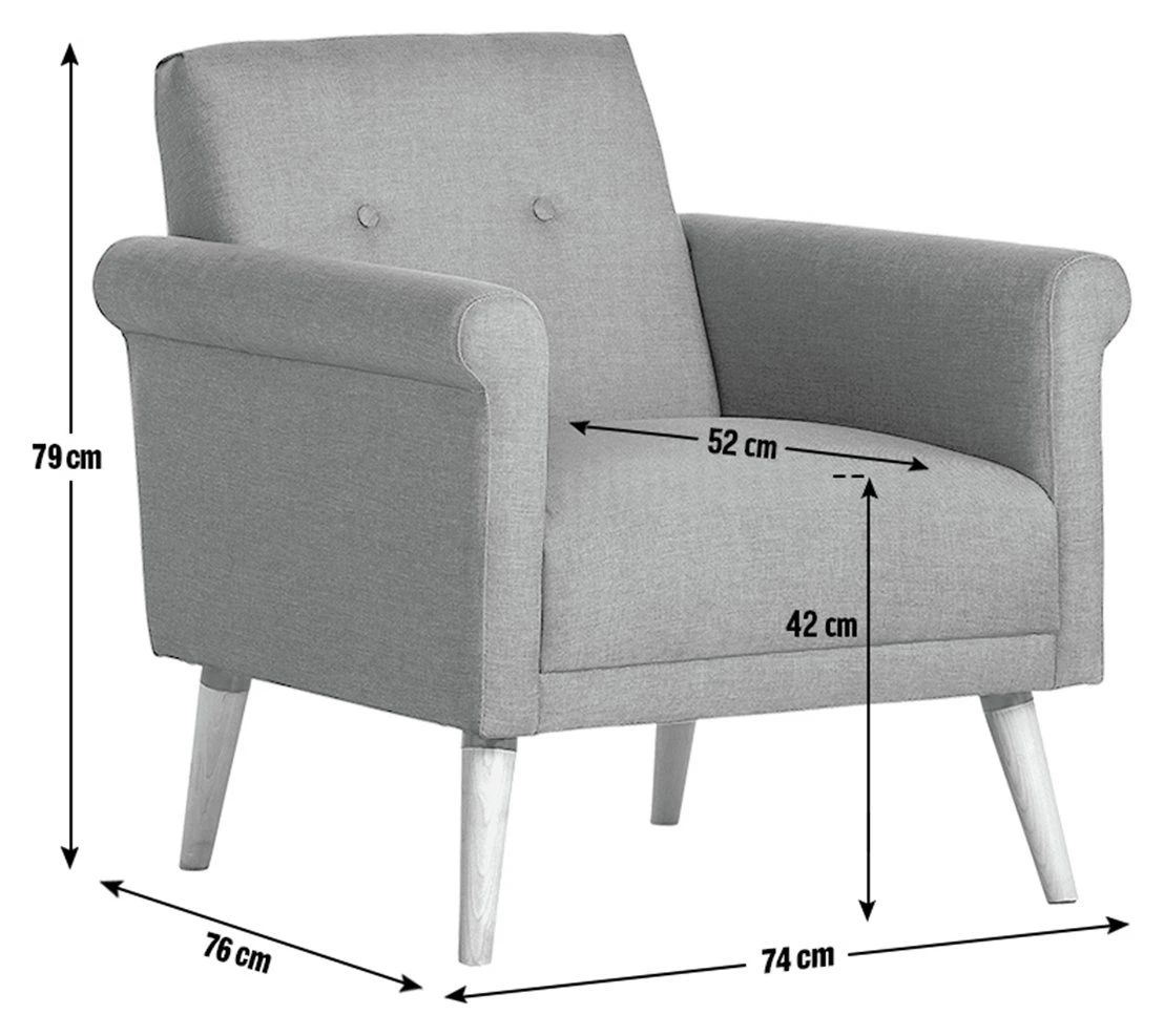 Habitat Evie Fabric Armchair In A Box - Natural 6 Habitat Evie Fabric Armchair In A Box - Natural - Image 6