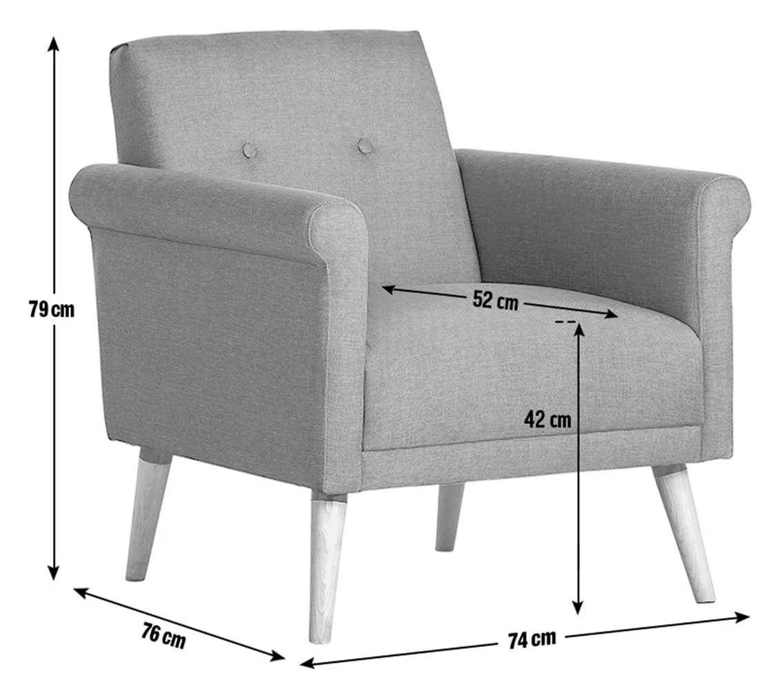 Habitat Evie Armchair In A Box - Charcoal 4 Habitat Evie Armchair In A Box - Charcoal - Image 4