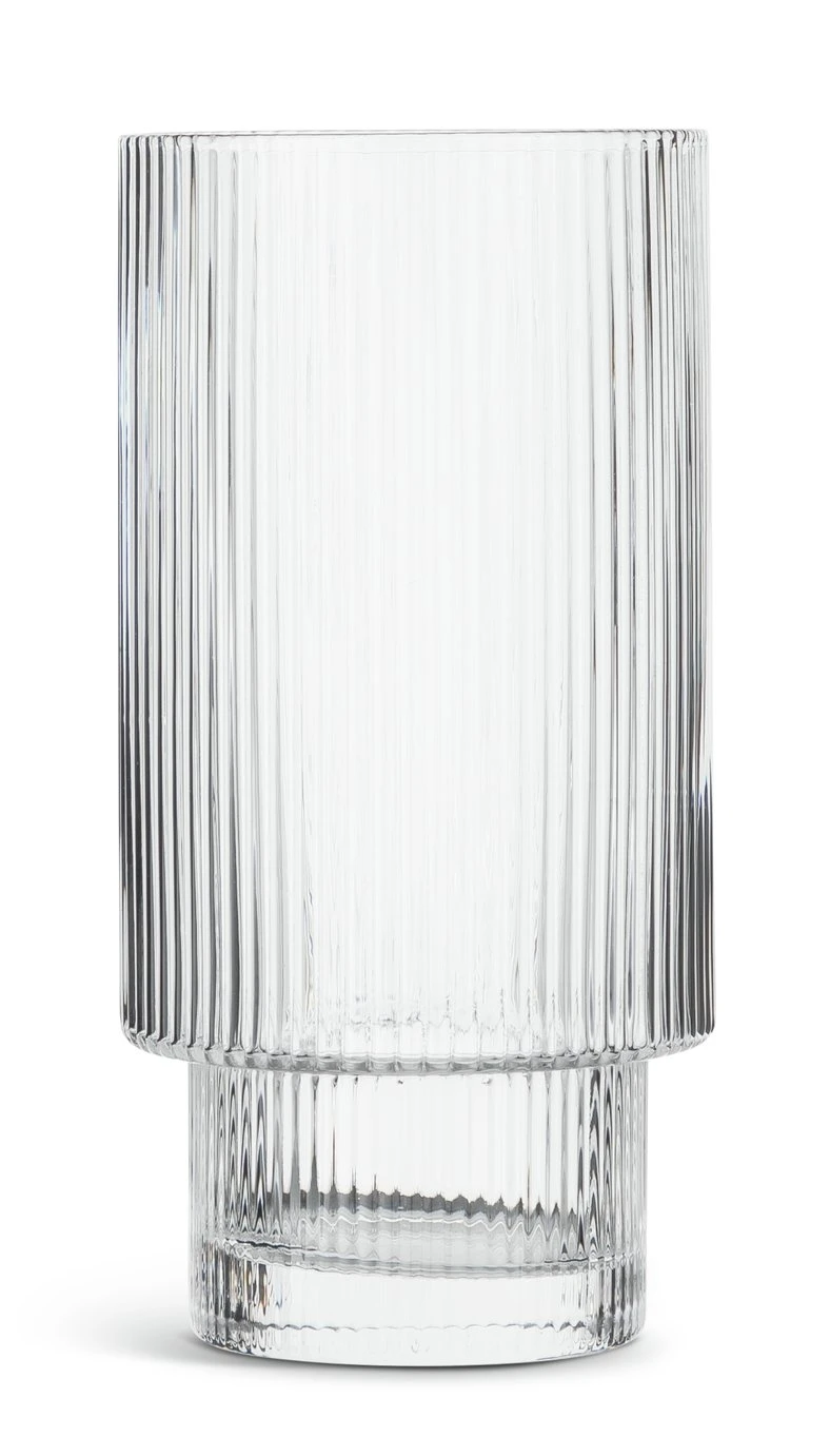 Habitat Ribbed Set Of 4 Hi Ball Glasses 3 Habitat Ribbed Set Of 4 Hi Ball Glasses - Image 3