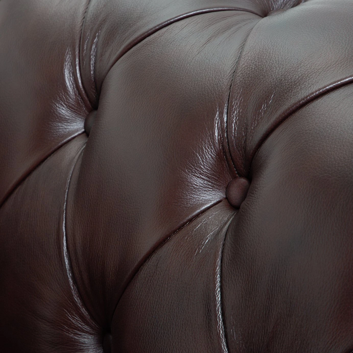 Habitat Chesterfield Leather Armchair - Walnut 5 Habitat Chesterfield Leather Armchair - Walnut - Image 5