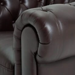 Habitat Chesterfield Leather Armchair - Walnut 13 Habitat Chesterfield Leather Armchair - Walnut -Habitat Store 6228367 R Z006A