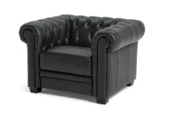 Habitat Chesterfield Leather Armchair - Black 12 Habitat Chesterfield Leather Armchair - Black -Habitat Store 6250988 R Z002A