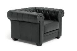 Habitat Chesterfield Leather Armchair - Black 14 Habitat Chesterfield Leather Armchair - Black -Habitat Store 6250988 R Z004A