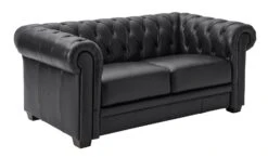 Habitat Chesterfield Leather 2 Seater Sofa - Black 15 Habitat Chesterfield Leather 2 Seater Sofa - Black -Habitat Store 6318349 R Z004A