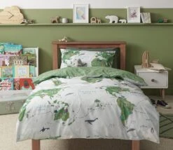 New Arrival 1 Habitat Kids Cotton World Map Print Bedding Set - Toddler