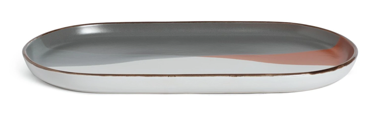 Habitat Dipped Speckle Stoneware Serving Platter 1 Habitat Dipped Speckle Stoneware Serving Platter