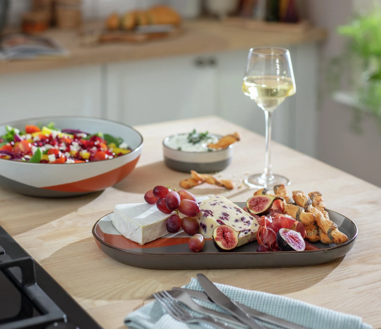 Habitat Dipped Speckle Stoneware Serving Platter 2 Habitat Dipped Speckle Stoneware Serving Platter - Image 2