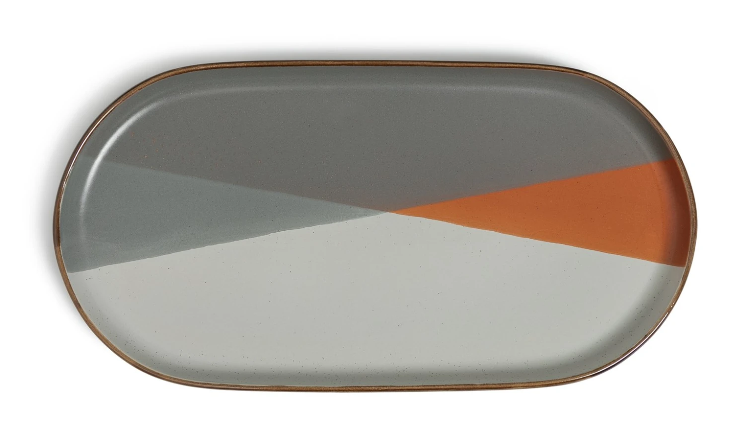 Habitat Dipped Speckle Stoneware Serving Platter 3 Habitat Dipped Speckle Stoneware Serving Platter - Image 3
