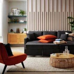 Habitat Reagan Right Corner Chaise Sofa Bed - Charcoal -Habitat Store 7005307 R Z002C