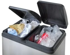 Habitat 55 Litre 2 Compartment Recycling Bin - Steel 10 Habitat 55 Litre 2 Compartment Recycling Bin - Steel -Habitat Store 7007068 R Z005A