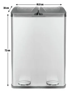 Habitat 55 Litre 2 Compartment Recycling Bin - Steel 11 Habitat 55 Litre 2 Compartment Recycling Bin - Steel -Habitat Store 7007068 R Z020A