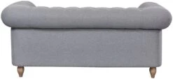 Habitat Chesterfield Fabric 2 Seater Sofa - Light Grey -Habitat Store 7049033 R Z005A