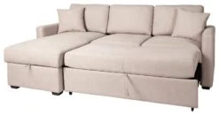 Habitat Reagan Left Corner Chaise Sofa Bed - Natural -Habitat Store 7118847 R Z003A