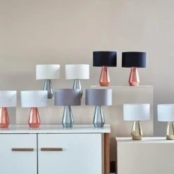 Habitat Maya Pair Of Touch Table Lamps - Copper & Cream 11 Habitat Maya Pair Of Touch Table Lamps - Copper & Cream -Habitat Store 7157097 R Z010C