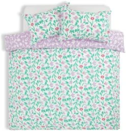 Habitat 180TC Floral Green & Pink Bedding Set - Single -Habitat Store 7161038 R Z002A