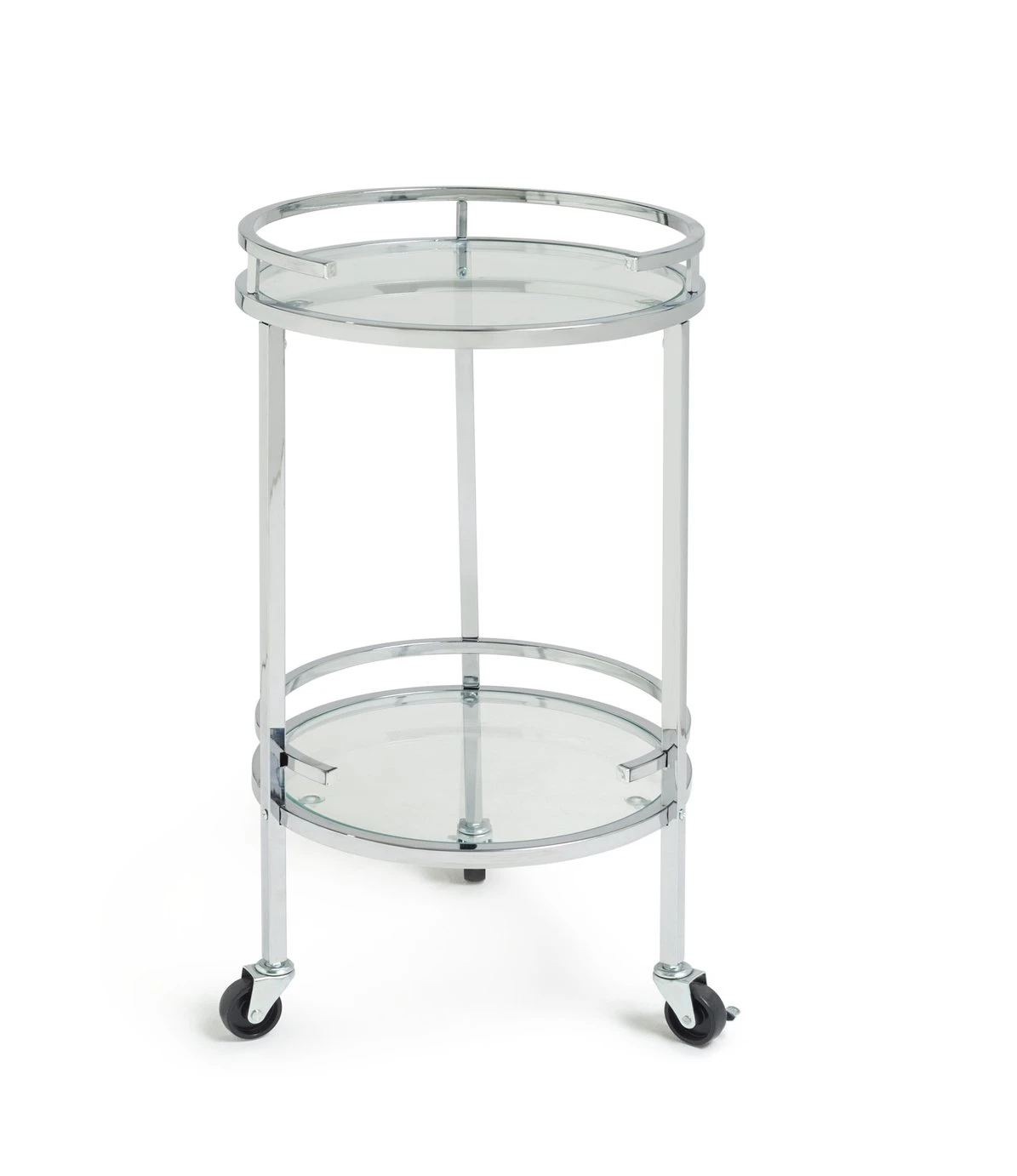 Habitat Chrome And Glass Drinks Trolley 3 Habitat Chrome And Glass Drinks Trolley - Image 3