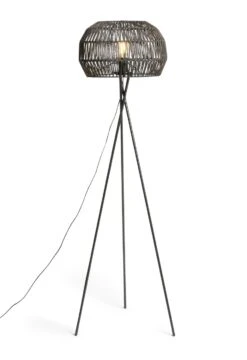 Habitat Global Rope Tripod Floor Lamp - Black 9 Habitat Global Rope Tripod Floor Lamp - Black -Habitat Store 7485068 R Z002A
