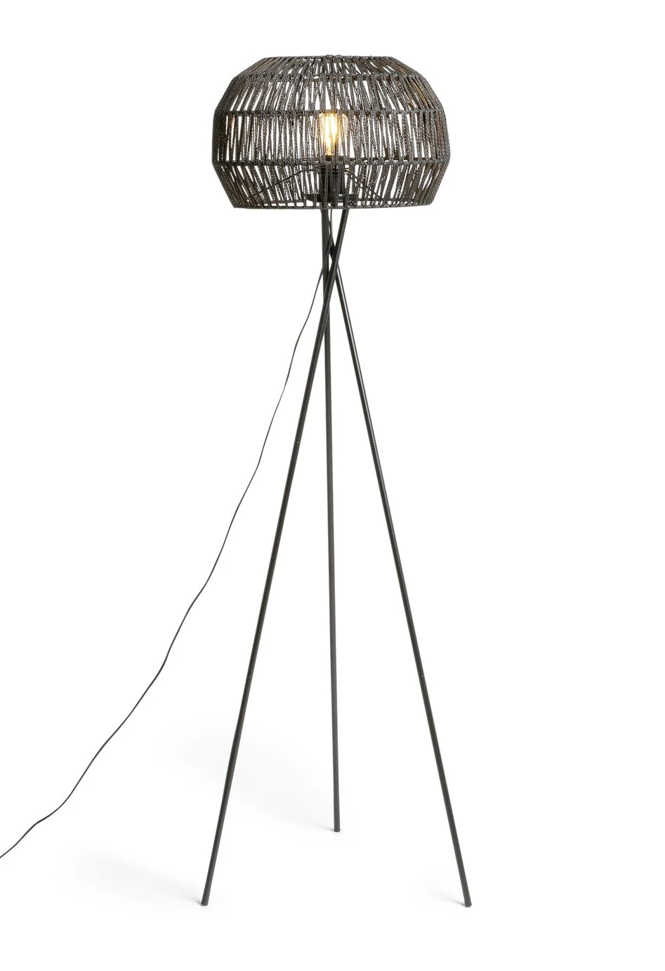 Habitat Global Rope Tripod Floor Lamp - Black 3 Habitat Global Rope Tripod Floor Lamp - Black - Image 3