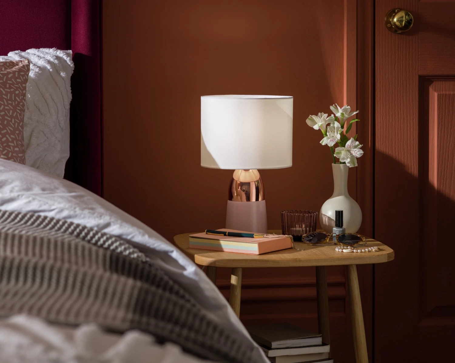 Habitat Duno Touch Table Lamp - Copper & Pink 2 Habitat Duno Touch Table Lamp - Copper & Pink - Image 2