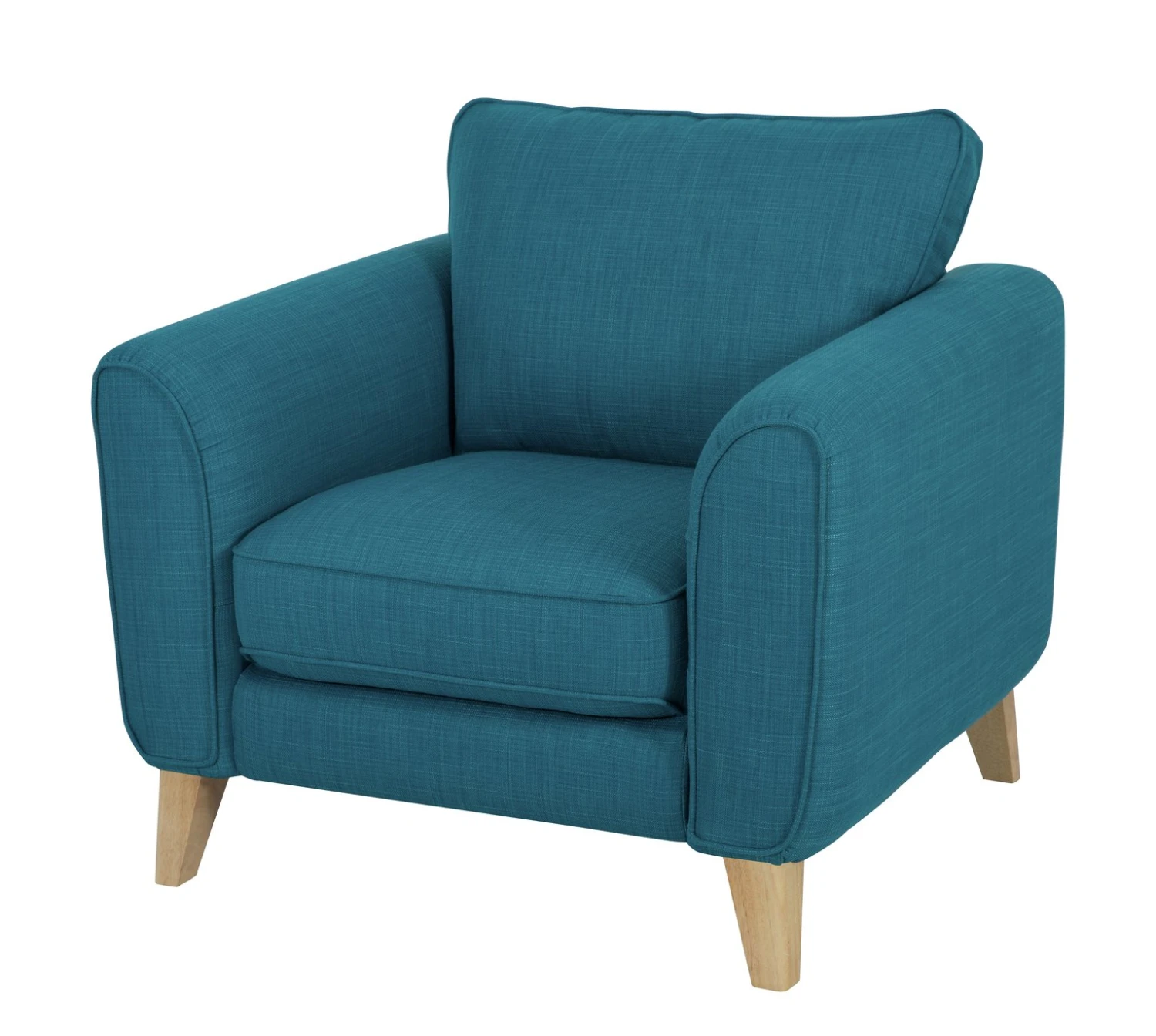 Habitat Cooper Fabric Armchair - Teal 3 Habitat Cooper Fabric Armchair - Teal - Image 3