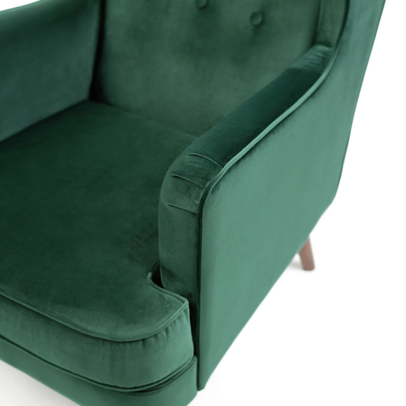 Habitat Callie Velvet Wingback Chair - Forest Green 8 Habitat Callie Velvet Wingback Chair - Forest Green - Image 8