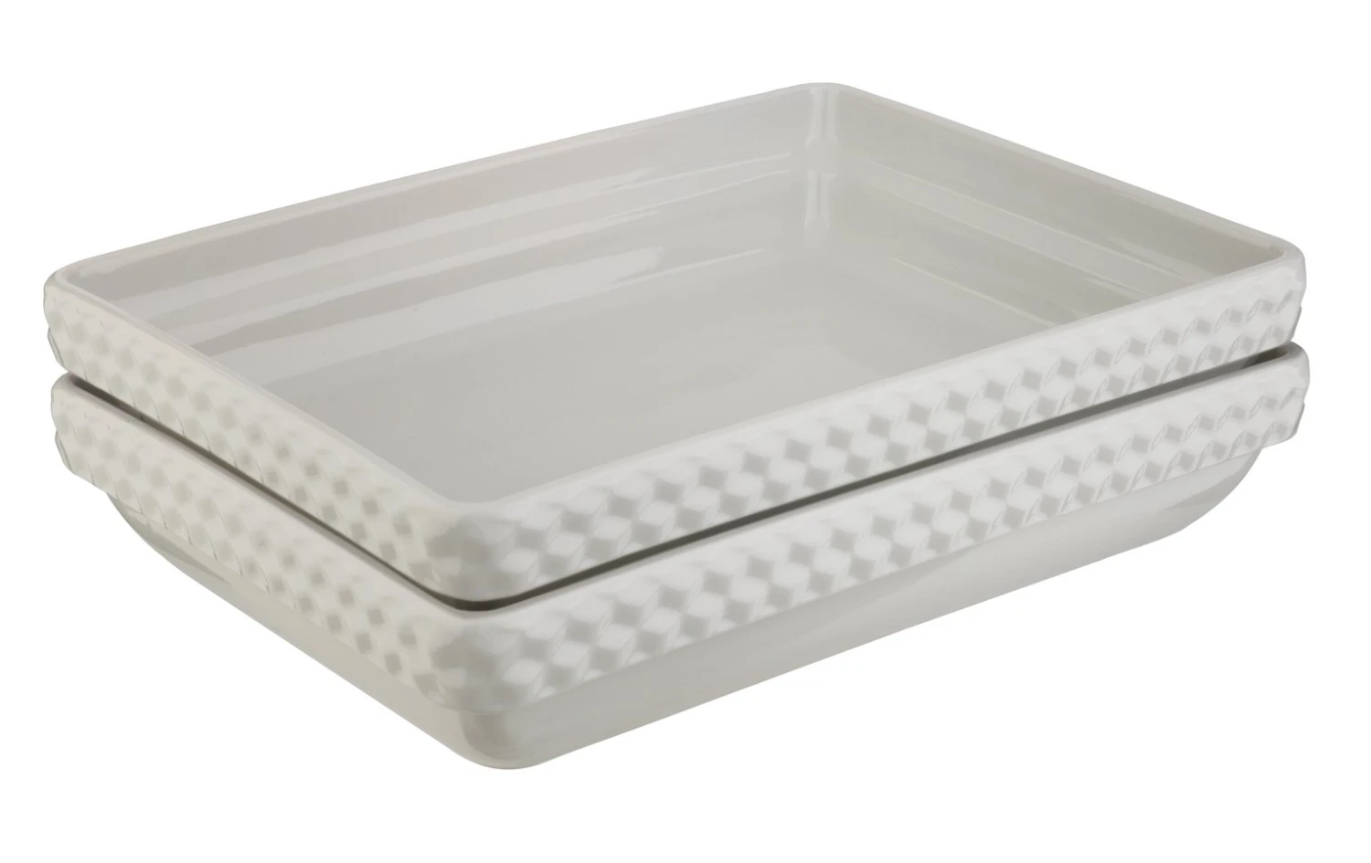 Habitat Ceramic Rectangular Stacking Roaster - Large 4 Habitat Ceramic Rectangular Stacking Roaster - Large - Image 4
