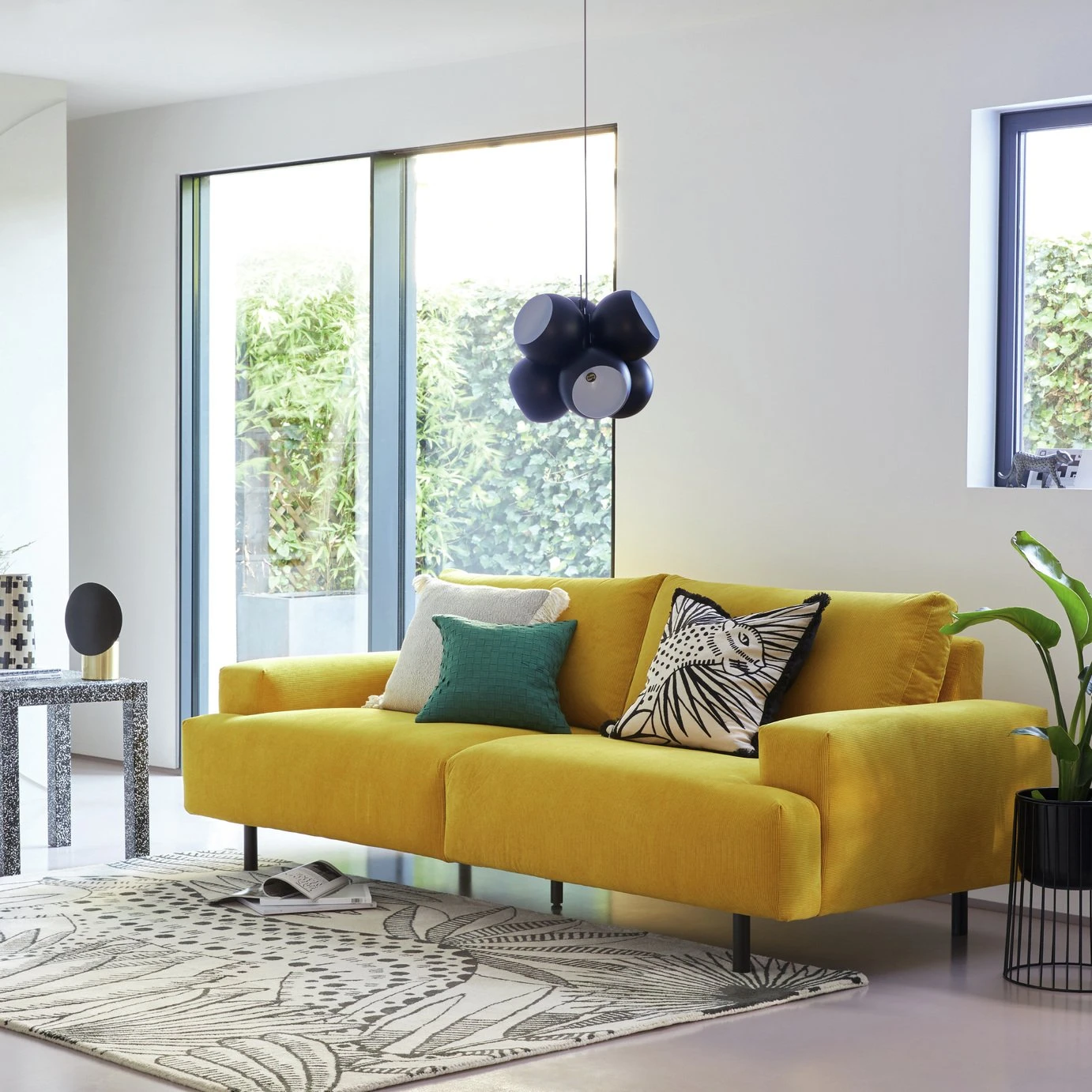 Habitat Julien Fabric 3 Seater Sofa - Dark Green 8 Habitat Julien Fabric 3 Seater Sofa - Dark Green - Image 8