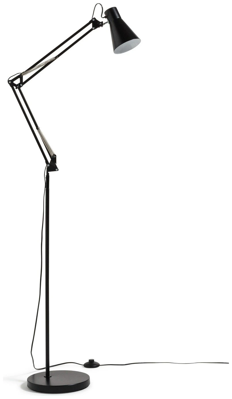 Habitat Swing Arm Floor Lamp - Matt Black 2 Habitat Swing Arm Floor Lamp - Matt Black - Image 2