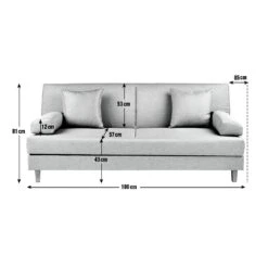 Habitat Chase Fabric Clic Clac Sofa Bed - Light Grey 9 Habitat Chase Fabric Clic Clac Sofa Bed - Light Grey -Habitat Store 7929809 R Z002A
