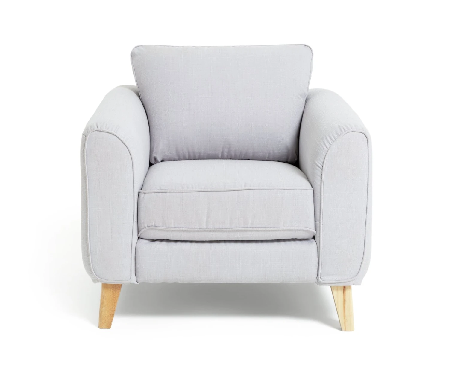 Habitat Cooper Fabric Armchair - Light Grey 1 Habitat Cooper Fabric Armchair - Light Grey