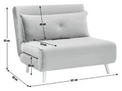 Habitat Roma Small Double Velvet Chair Bed - Charcoal -Habitat Store 7995541 R E001