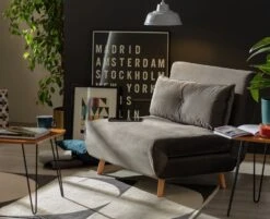 Habitat Roma Small Double Velvet Chair Bed - Charcoal -Habitat Store 7995541 R Z004A