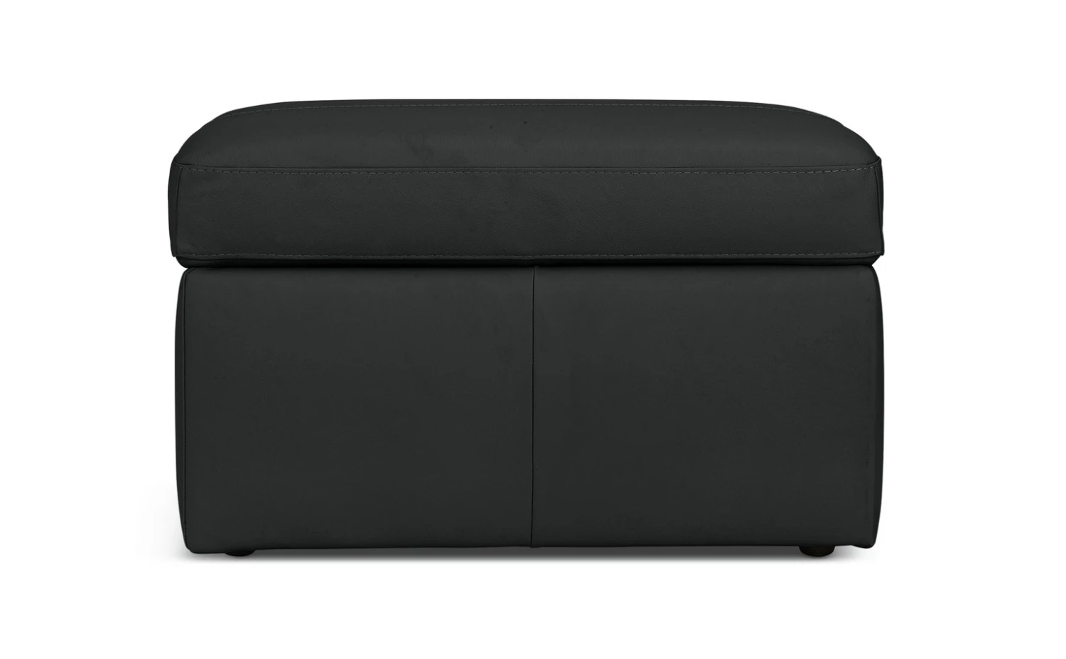Habitat Gabe Leather Storage Footstool - Black 1 Habitat Gabe Leather Storage Footstool - Black