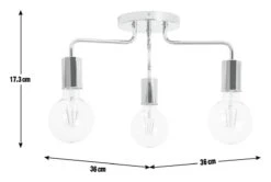 Habitat Rayner Steel 3 Light LED Flush Ceiling Light -Chrome 9 Habitat Rayner Steel 3 Light LED Flush Ceiling Light -Chrome -Habitat Store 8113621 R E001