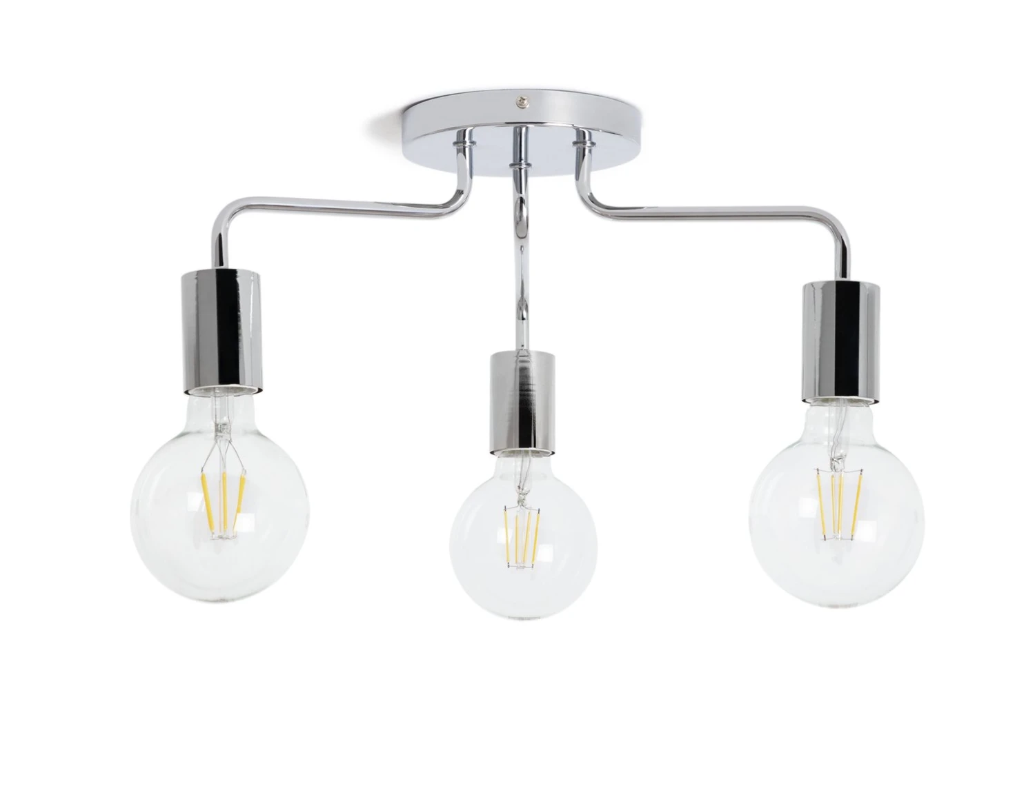 Habitat Rayner Steel 3 Light LED Flush Ceiling Light -Chrome 2 Habitat Rayner Steel 3 Light LED Flush Ceiling Light -Chrome - Image 2