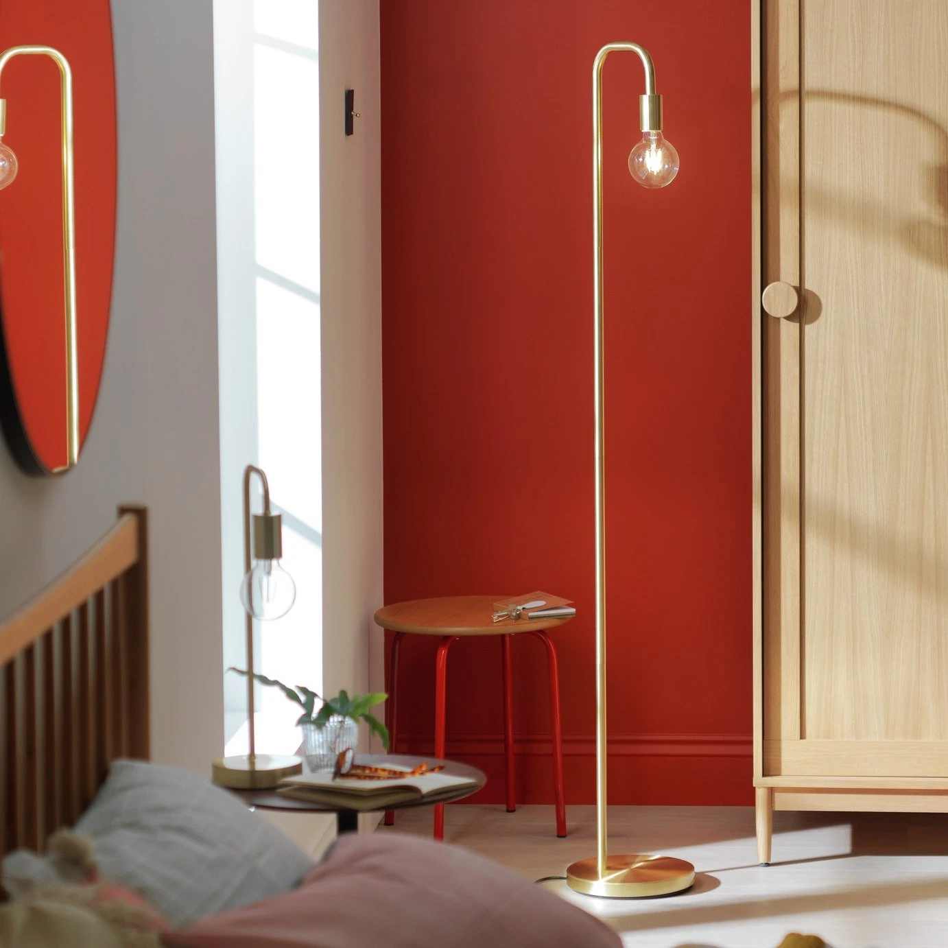 Habitat Rayner Floor Lamp - Brass 1 Habitat Rayner Floor Lamp - Brass
