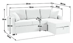 Habitat Reagan Right Corner Sofa Bed - Grey 17 Habitat Reagan Right Corner Sofa Bed - Grey -Habitat Store 8178721 R Z020A