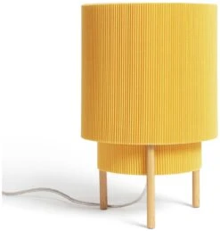 Habitat Mid Century Pleated Column Table Lamp - Yellow -Habitat Store 8180252 R Z001C