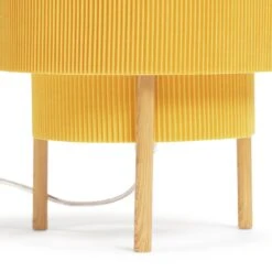 Habitat Mid Century Pleated Column Table Lamp - Yellow -Habitat Store 8180252 R Z003A