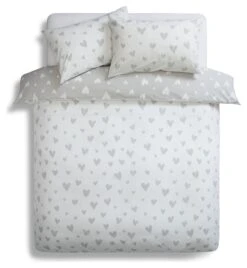 Habitat Hearts Grey & White Bedding Set - Single -Habitat Store 8291251 R Z002A