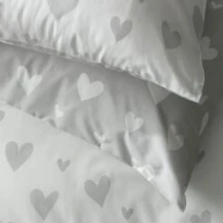 Habitat Hearts Grey & White Bedding Set - Single -Habitat Store 8291251 R Z003A