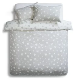 Habitat Hearts Grey & White Bedding Set - Single -Habitat Store 8291251 R Z004A