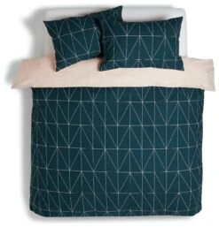 Habitat Geo Teal & Blush Reversible Bedding Set - Single -Habitat Store 8299947 R Z002A