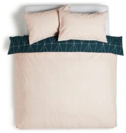 Habitat Geo Teal & Blush Reversible Bedding Set - Single -Habitat Store 8299947 R Z004A