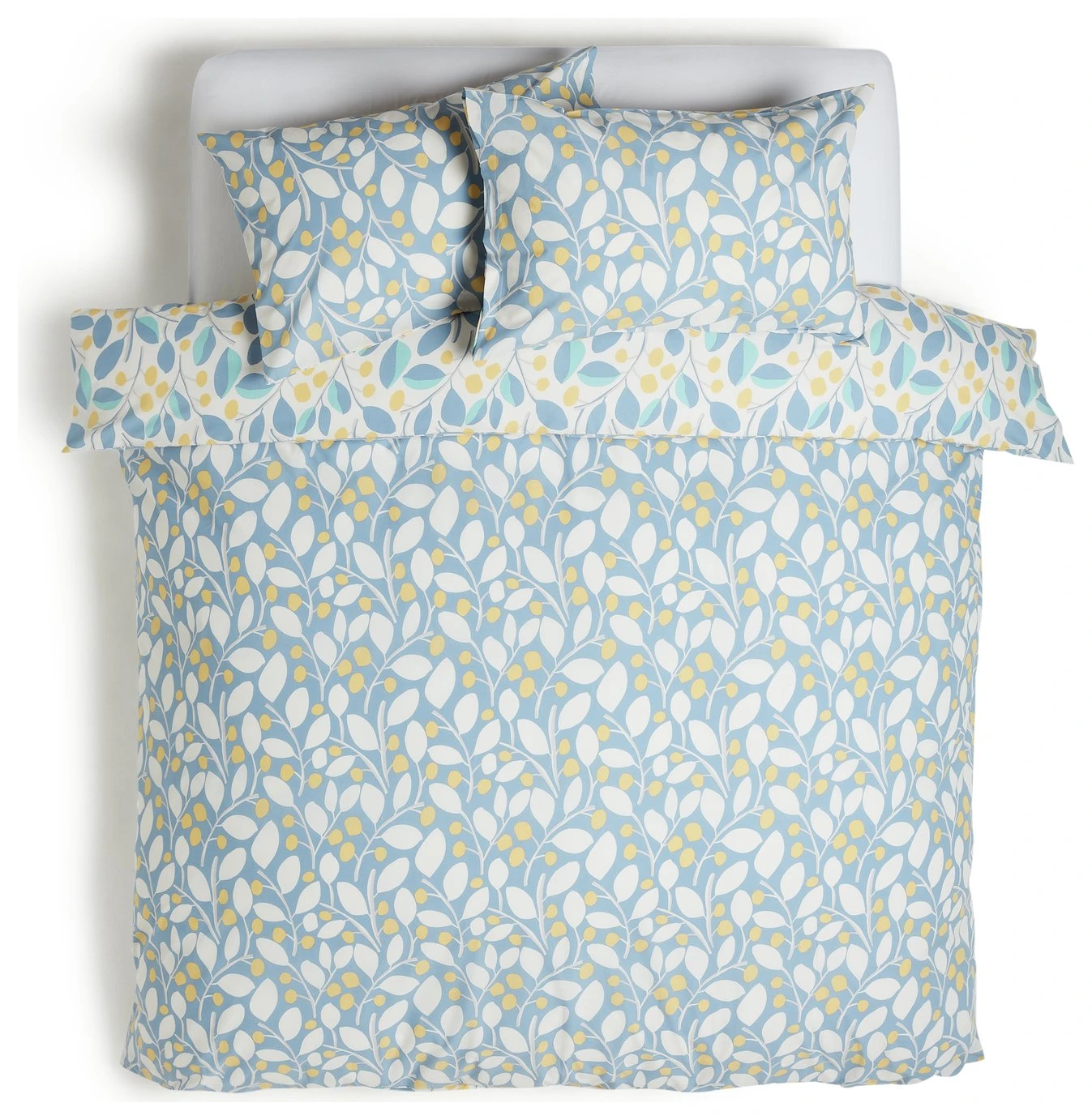 Habitat Scandi Floral Sky Blue & Yellow Bedding Set - Single 5 Habitat Scandi Floral Sky Blue & Yellow Bedding Set - Single - Image 5