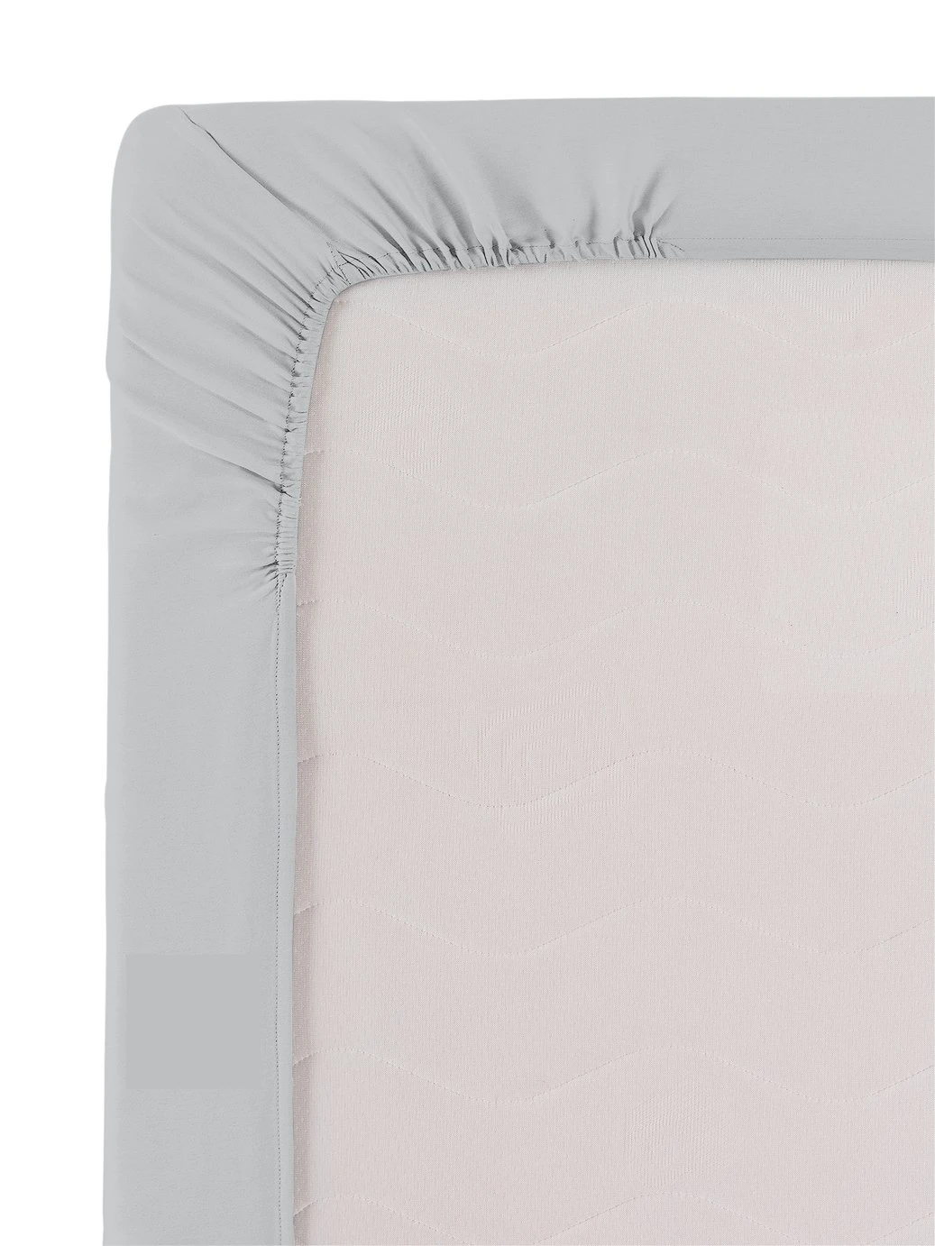 Habitat Pure Cotton 200TC Grey Fitted Sheet - Single 2 Habitat Pure Cotton 200TC Grey Fitted Sheet - Single - Image 2