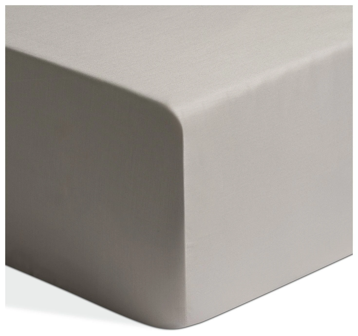 Habitat Egyptian Cotton 400TC Plain Grey Fitted Sheet-Single 1 Habitat Egyptian Cotton 400TC Plain Grey Fitted Sheet-Single