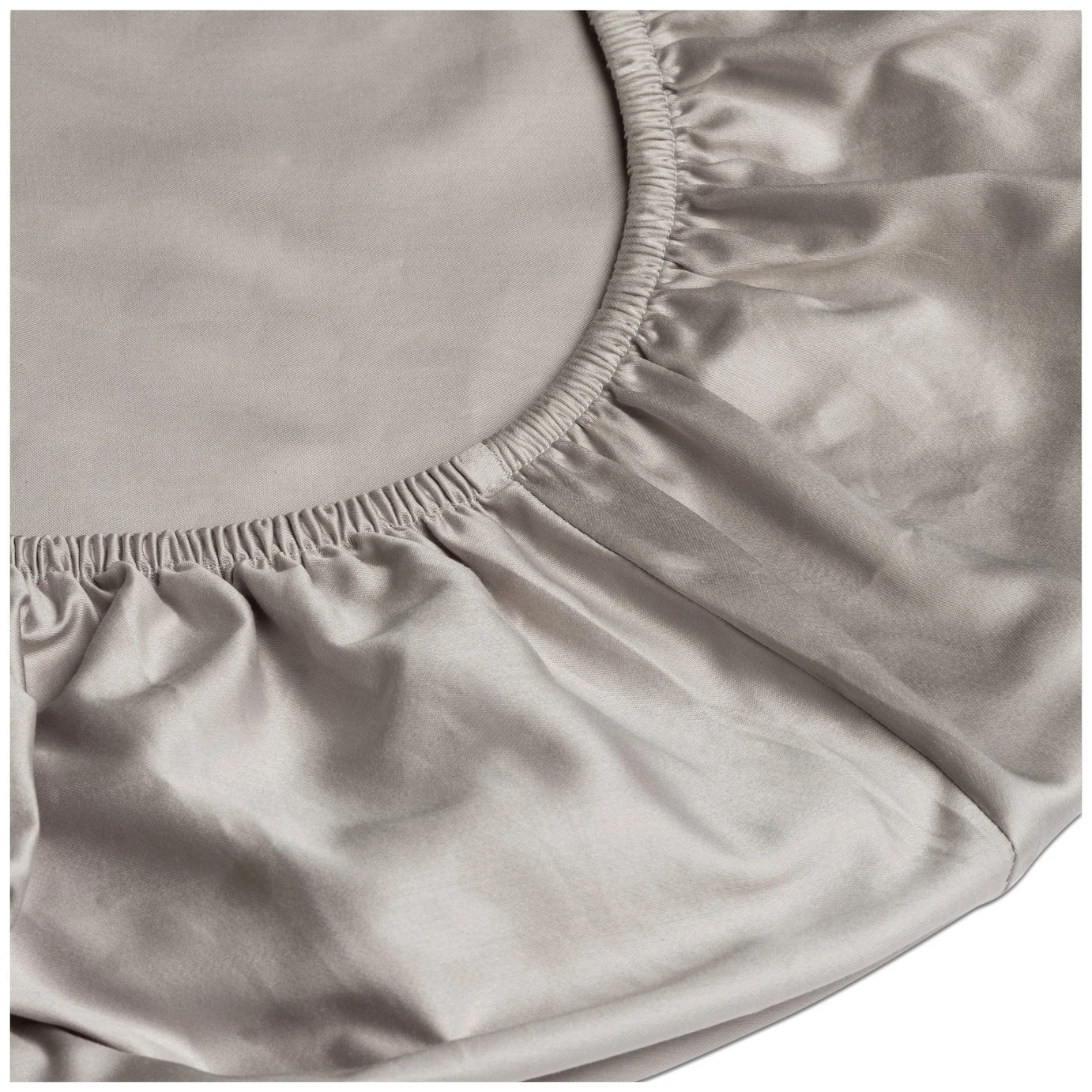 Habitat Egyptian Cotton 400TC Plain Grey Fitted Sheet-Single 3 Habitat Egyptian Cotton 400TC Plain Grey Fitted Sheet-Single - Image 3