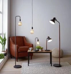 Habitat Rayner Industrial Floor Lamp - Black 15 Habitat Rayner Industrial Floor Lamp - Black -Habitat Store 8438399 R Z013C
