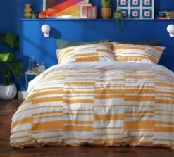 Habitat Stripe Mustard & White Bedding Set - Single 10 Habitat Stripe Mustard & White Bedding Set - Single -Habitat Store 8442323 R Z004A